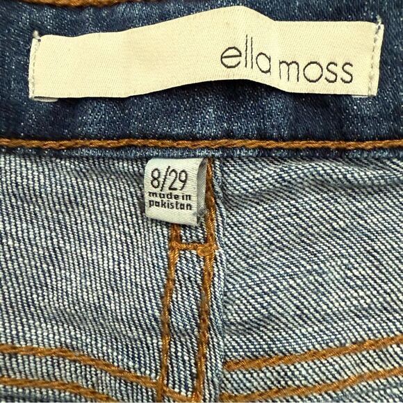 Ella Moss Blue Straight Jeans with Distressed Look 8/29 Junior - Picture 6 of 9